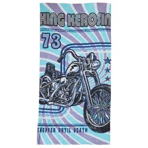 KING KEROSIN Multifunktions-Tunnel Aus Reiner Coolmax (Polyesterfasern) Mikrofaser Chopper Until Death Violett Onesize