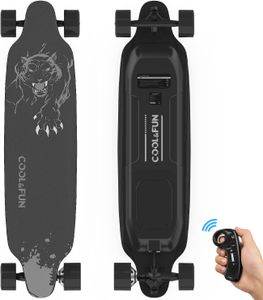Elektro Skateboard mit Drahtloser Bluetooth Fernsteuerung,400W Brushless Electric Longboard,Elektro-Longboard E Skateboard für Erwachsene & Jugendliche