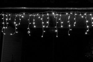 FHS International LED Lichterkette Eisregen 24m 960 LED eisweiß Außen Weihnachten