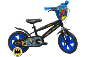 Detský bicykel Batman 12 palcov v čiernej farbe - bezpečnosť, pohodlie a zábava v jednom!