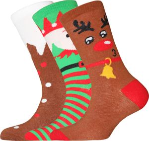 Anucci - Ponožky pre deti - vianočný dizajn (3-pack) 1152 (27 EU - 31 EU) (farebné)