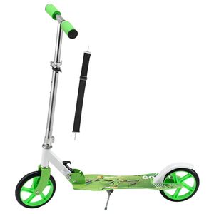ArtSport Scooter Cityroller Soccer Big Wheel 205mm Räder klappbar & höhenverstellbar – Kinder-Roller ab 3 Jahre - Tretroller bis 100 kg – Grün