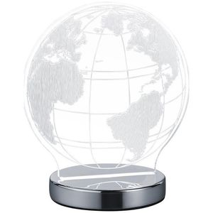 tischlampe Globe3D 20 cm Stahl/Acrylchrom/transparent