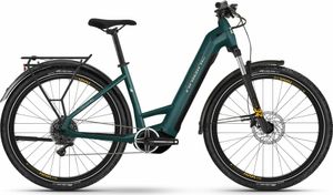 Haibike TREKKING 4 ocean/blk/chrome glänzend 27,5" 720 Wh Wave E-Tourenbike in Dunkelgrün