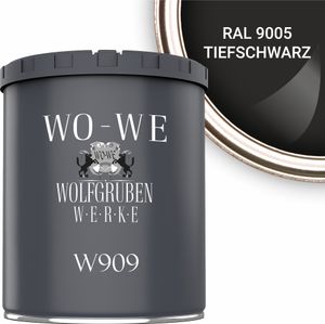 Metallschutzlack 4in1 Metalllack Metallfarbe Metallschutzfarbe MATT W909 Schwarz - 750ml