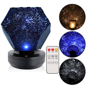 Romantische LED Starry Night Lampe 3D Star Projektor Licht fuer Kinder Schlafzimmer Constellation Projection Home Planetarium