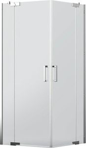 Sprchový kout s rohovým vstupem Jungborn SETTE 100 x 100 cm barva rámu chrom dekor skla čiré sklo