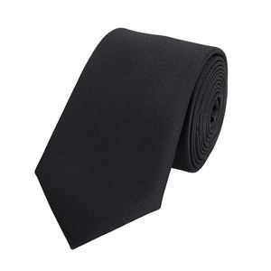 Fabio Farini - Krawatte - einfarbige Herren Schlips - Unicolor Krawatte in 6cm oder 8cm Breite Schmal (6cm), Schwarz perfekt als Geschenk