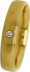 Solitär Ring Gelbgold 585 14 Karat 1 Diamant Brillantschliff 0,03ct.TW/VSI  17