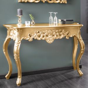 Elegante Konsole VENICE 110cm gold Barock Design Beistelltisch Konsolentisch Anrichte