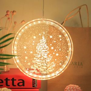 LED 3D Kiefer Fensterlicht Weihnachten Fenster Deko Hängende Lichterkette