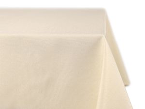 BEAUTEX Leinenoptik Tischdecke (Eckig  220x130 cm Creme ) fleckenabweisende und bügelfreie Tischwäsche mit Lotuseffekt