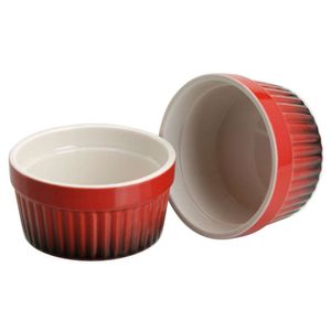 Súprava 2 kusov riadu Excellent Houseware, porcelán, 9x5 cm, oranžová/biela