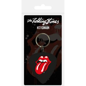 The Rolling Stones - Plektrum Schlüsselanhänger PM280 (Einheitsgröße) (Schwarz/Rot)
