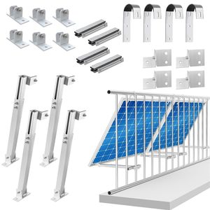 Solarpanel Halterung für 2 Solarmodule Solarpanel PV Verstellbar Balkonkraftwerk Halterung Befestigung