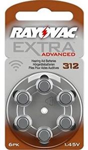 Rayovac Extra Advanced 312 PR41 Hörgeräte Batterie (6er Blister)