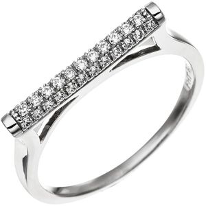 JOBO Damen Ring 60mm aus 925 Sterling Silber mit 35 Zirkonia Silberring