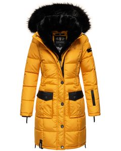 Navahoo Premium Damen Winter Jacke Stepp Mantel Sinja Gelb 36 - S
