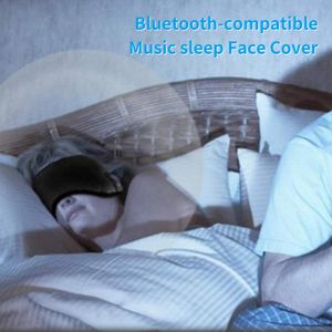 Schlafkopfhörer Kopfhörer-Stereo-Bluetooth-kompatibler 5.0 Sleeping Eye Cover Musiklarphone mit einstellbarem Riemen für Seitenschläfer-Schwarz