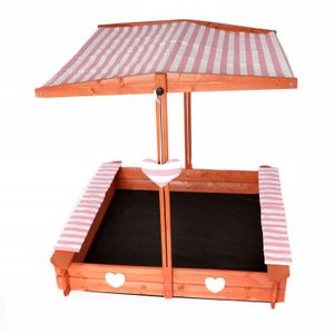 Sandkasten Mit Dach Sandbox Sandkiste Holz Spielhaus für Kinder 120x120x120