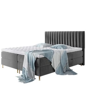 Mirjan24 Boxspringbett Elegance, Stilvoll Doppelbett mit zwei Bettkästen und Topper (Farbe: Fresh 32, Größe: 180x200 cm)