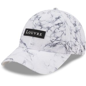 New Era 9Forty Strapback Cap - LOUVRE MARBLE all over weiß