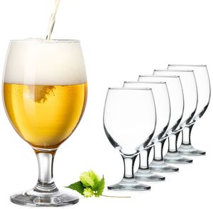 PLATINUX Biertulpen Biergläser aus Glas Set 6 Stück 300ml (max.400ml) Bierschwenker Pilsgläser Bierpokal Bierkelche 0,3L