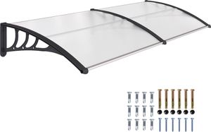 Outsunny Pultvordach Vordach für Haustür 75x195x23 cm Überdachung 5mm Polycarbonat Sonnenschutz Regenschutz für draußen Alu Transparent Outsunny Pultvordach Vordach für Haustür 75x195x23 cm Überdachung 5mm Polycarbonat Sonnenschutz Regenschutz für draußen Alu Transparent