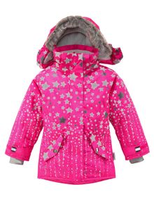 XS-EXES Damen Marken-Kinder-Funktionsjacke, pink-grau, Größe:104