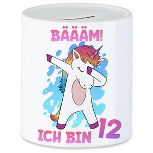 Bäääm Ich Bin 12 Spardose Einhorn 12. Geburtstag Geburtstagsgeschenk Einhorn-Fans Dabbing
