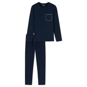 Schiesser schlafanzug pyjama schlafmode 95/5 Nightwear nachtblau 56