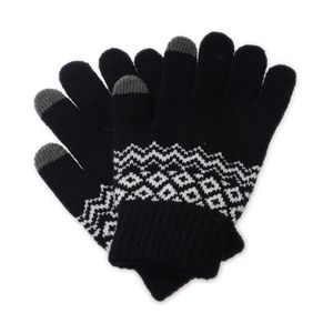 Winter Uni Soft Knit Touchscreen SMS Smartphone Paar Warme Handschuhe - (schwarz)