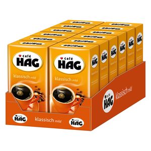 CAFÉ HAG Klassisch mild Filterkaffee entkoffeiniert 12 x 500 g Kaffee gemahlen