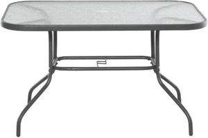 Rootz Gartentisch – Bistrotisch – Balkontisch – Garten-Beistelltisch – Gartentisch aus Aquatex-Glas – Carbongrau – 120 x 80 x 70 cm