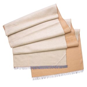 Schal Seidenflanell beige camel - sanft wie Kaschmir 100% Seide