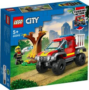 LEGO 60393 City Feuerwehr-Pickup Set, Feuerwehr-Spielzeugauto mit Feuerwehr-Einsatzkraft für Kinder ab 5 Jahren mit Minifigur