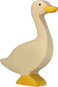 HOLZTIGER Gans aus Holz - stehend