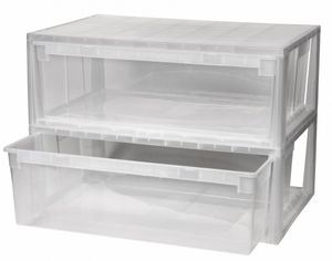 Set: 2 x Schubladenboxen Größe XL mit Nutzvolumen 36 Liter pro Box, Maße pro Box: 59,6 x 39 x 21,3 cm