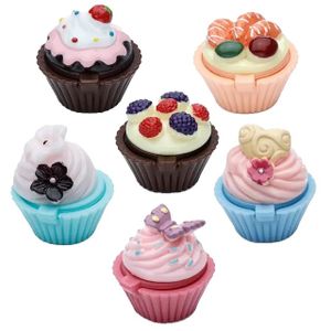 Hochzeits-Cupcake-Lippenbalsam-Boxen, Anime-Statusmeldungen, Kommunions-Thema, 24 Cupcakes