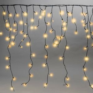 Meisterhome 800 LED Eisregen Lichterkette Weihnachtsbeleuchtung - 16m + 5m Zuleitung - mit Timer und 8 Beleuchtungsmodi - Eiszapfen Innen und Außen – Warmweiß