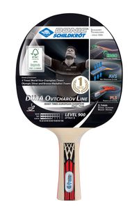 Donic-Schildkröt Tischtennisschläger Ovtcharov 900 AVS, PLS & Ergo-Griff, 2,1 mm Schwamm,Holz, Spinmax - ITTF Belag