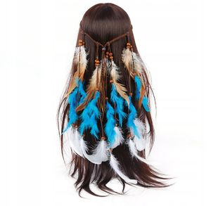 INDIANISCHES HAARBAND Fahne BLAU A11