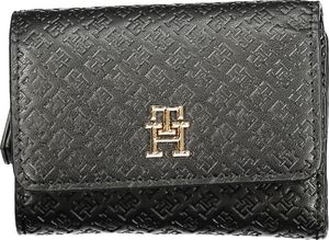 Elegante Damen-Geldbörse: Schwarzes Portemonnaie mit Doppel-Fächern, Größe: UNI Farbe: Nero
