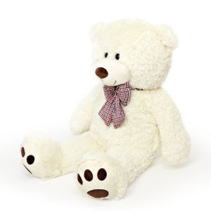 Lumaland Riesen XXL Teddybär mit Kulleraugen 120 cm Beige