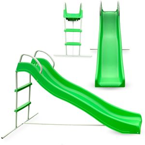Rutsche für Kinder, große Gartenrutsche, Rutsche mit Leiter für Kinder ab 3 Jahren, Belastung max. 45 kg, frei stehend Kinderrutsche, Länge 185 cm
