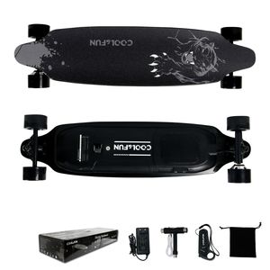 Markboard Longboard mit Fernbedienung, Skateboard-Design 4-Räder, langlebige Batterie, Starke Installation, Elektro Skateboard schwarz