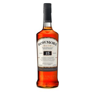 Bowmore 15 Jahre Golden & Elegant Islay Single Malt Scotch Whisky 1,0l, alc. 43 Vol.-%