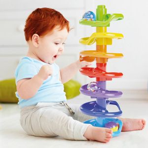 Quercetti-Quercetti-6501 Spiral Tower-Pista per Biglie Prima Infanzia, STEM Toy, 6501