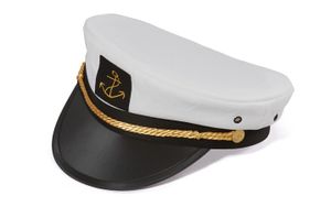 modAS Kapitänsmütze Matrosenmütze – Mütze Kapitän Matrosen Marine Hut Skipper Partyhut Damen Herren Größe 61