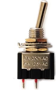 Mini Kippschalter 2 Polig 1UM 2 Stellungen 250V 3A Miniatur Schalter Micro Chrom